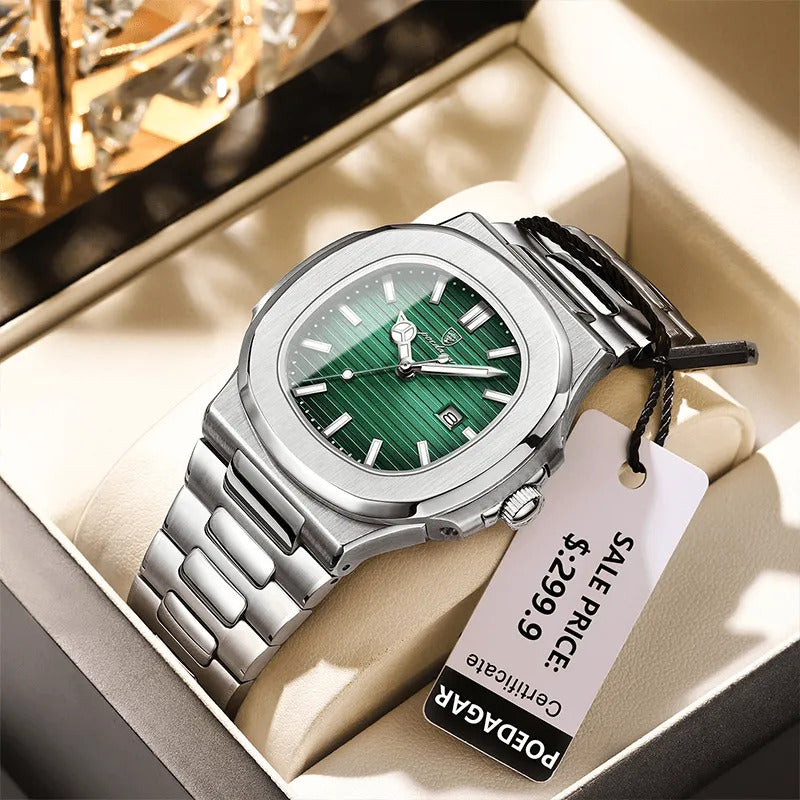 Luxury Watch Business Waterproof Male Clock